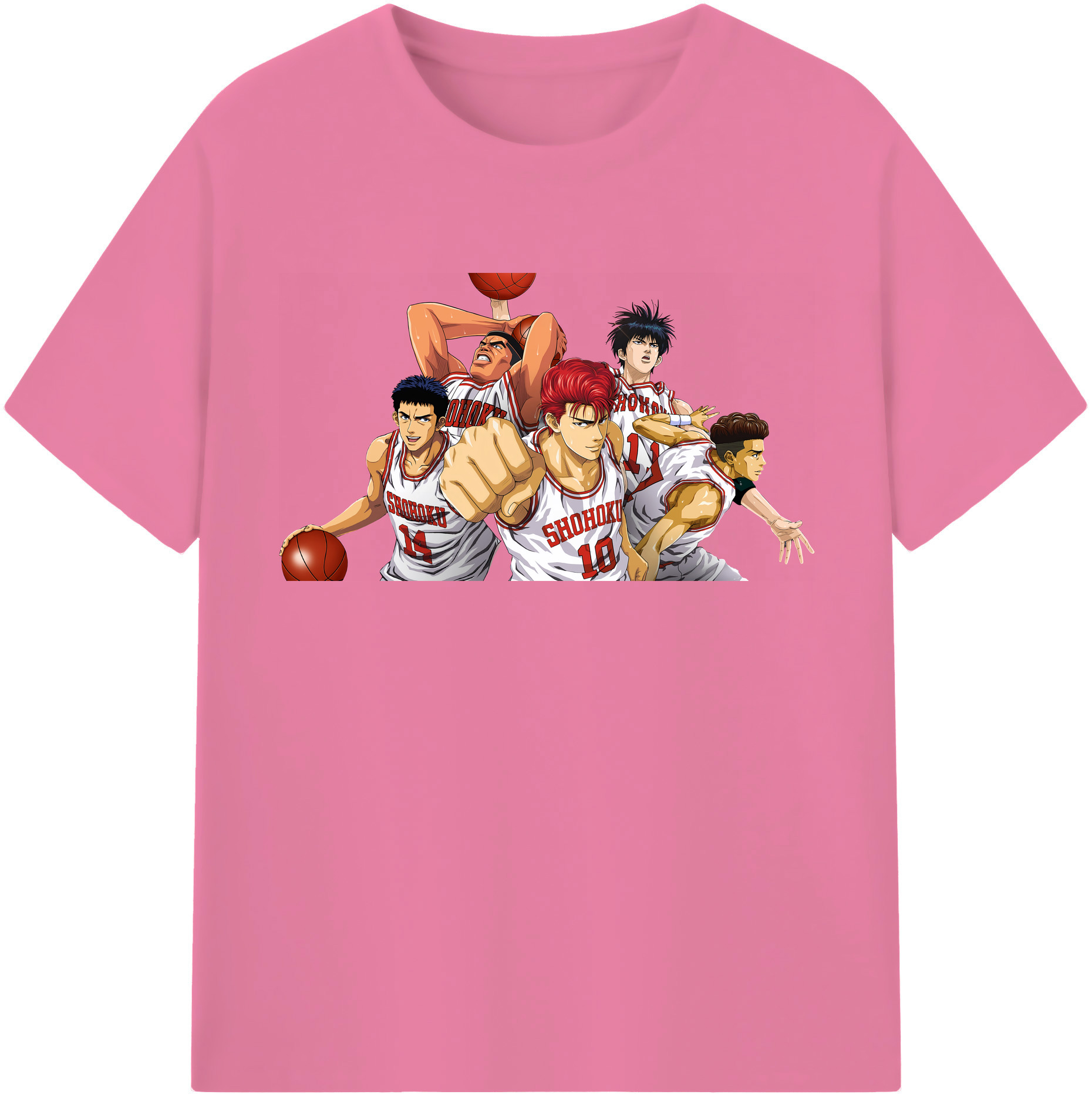 SLAM DUNK／スラムダンク 綿100％半袖Tシャツ（フロントプリント）